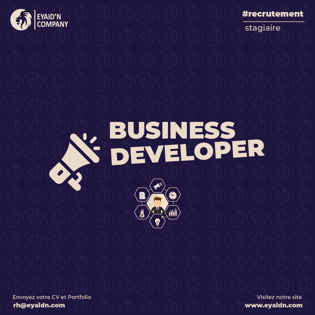 📈 Nous recrutons un(e) stagiaire Business Developer 
Envoyez votre candidature sur : rh@eyaidn.com

Visitez notre site : eyaidn.com

#senegal #eyaidncompany #DéveloppementDesAffaires #BusinessDeveloper #Recrutement