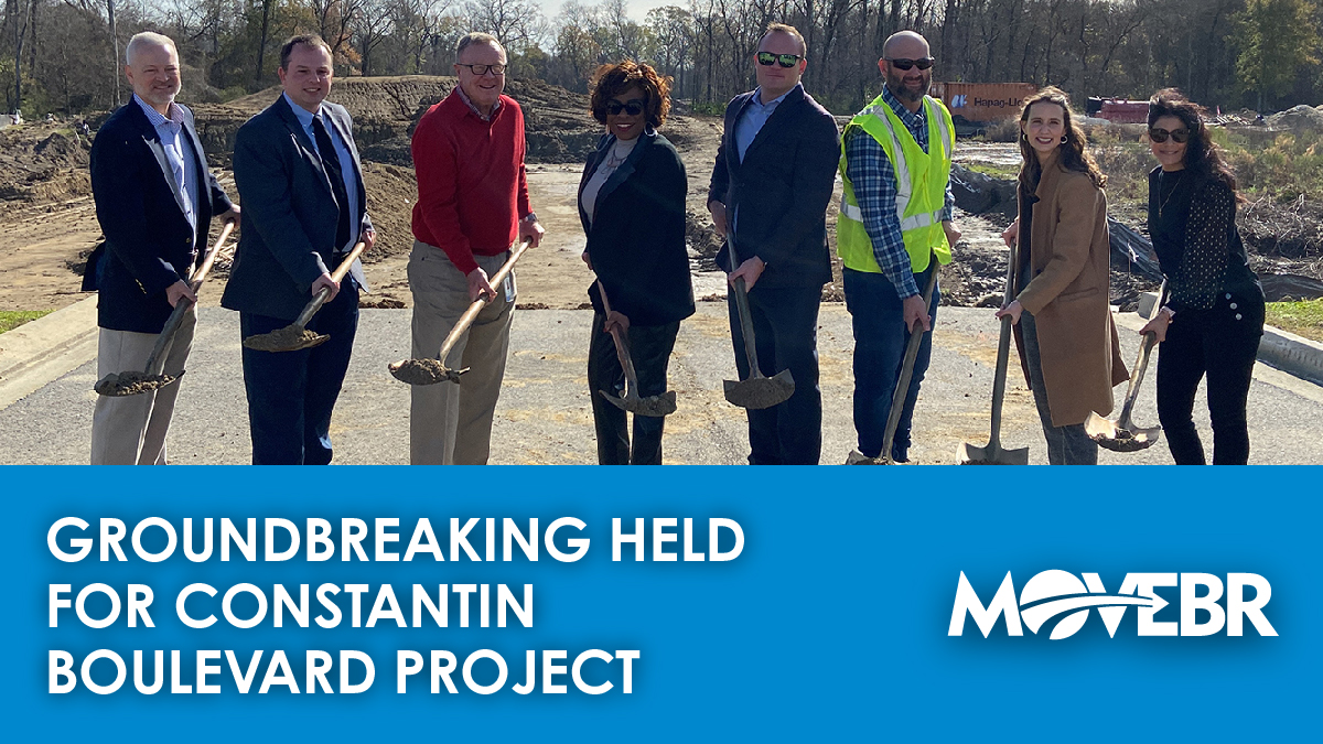 Mayor Broome and the #MOVEBR Team recently broke ground on another project located in the Baton Rouge Health District which will extend the current Constantin Blvd from Midway Dr. to Bluebonnet Blvd. Read more about this project at bit.ly/3WjegaO.