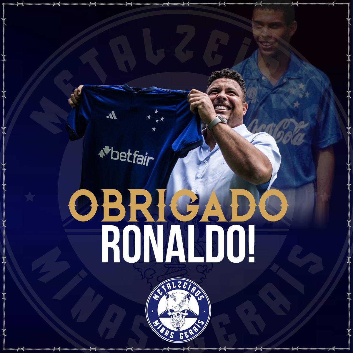 Metalzeiros's tweet photo. OBRIGADO, RONALDO! 
No momento que mais precisamos você surgiu e nos salvou da cova que já estava armada para nós. A série C foi quase uma realidade graças as antigas gestões que nos destruíram. O que boa parte das antigas gestões destruiu você e sua equipe conseguiu consertar + https://t.co/hgm4575mNc