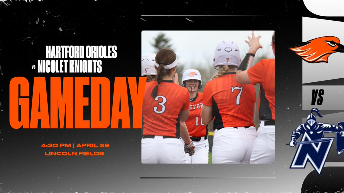 🥎 Game Day Alert! 🎉 Join us as Hartford faces off against Nicolet at Lincoln Fields! Show your support, catch the action, and share your spirit! Go Orioles! @huhssoftball