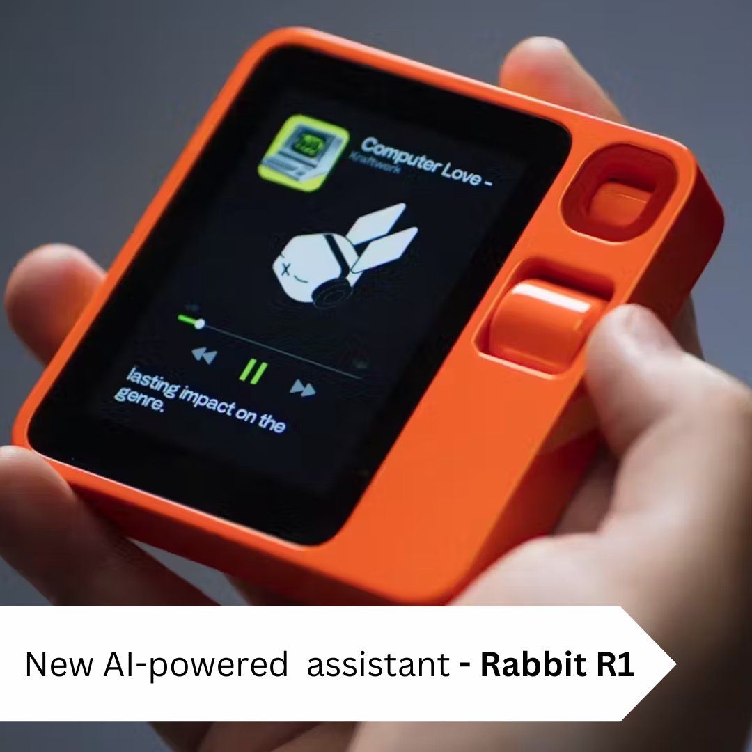 SVI_Center's tweet image. Introducing Rabbit R1: compact, intelligent, and sleek—your universal digital assistant. Vote now: Could it replace your go-to assistants? Vote 👍 or 👎 in comments. #RabbitR1 #DigitalAssistant #SmartTech #Innovation #SimplifyLife #TechGadget #FutureTech #AI #VoiceAssistant