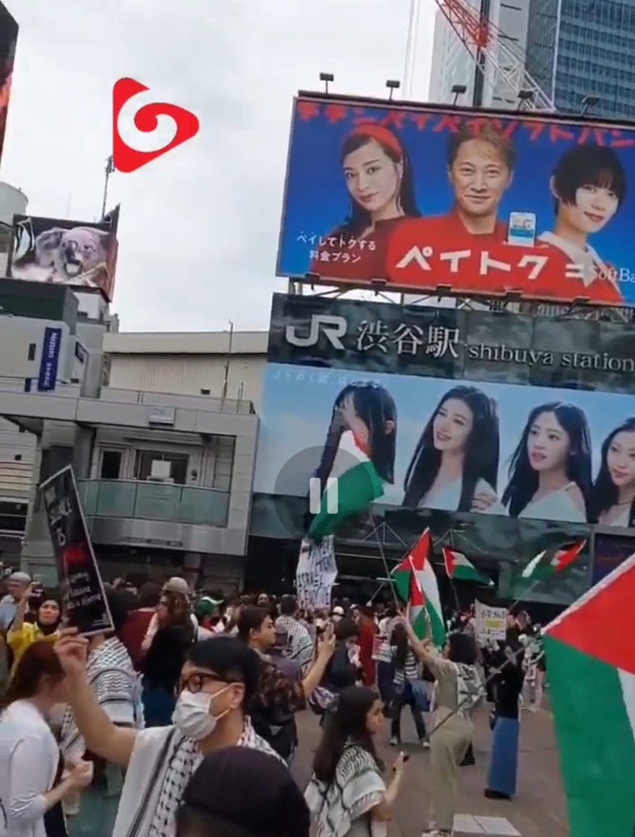 The fire of protests against Israel can no longer be extinguished The Japanese maintain their determination to support Palestine more and chant against Israel's tyranny and genocide. #PalestineGenocide