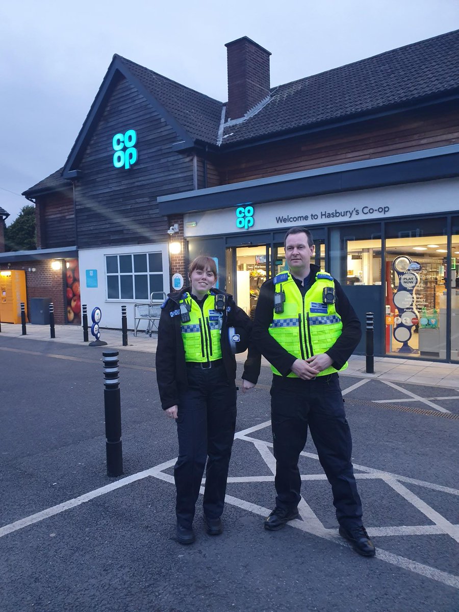 Halesowen NHT have intercepted two potential shoplifters at Co-op, Hasbury this evening before they were able to commit any offences. #crimedoesntpay