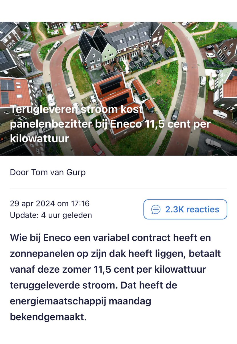 Als je veel zonnepanelen hebt, een airco kopen en laten draaien in de zomer. Dus dat hele zuiniger zijn met energie gaat averechts werken.
#zonnepanelen #Eneco #teruglevering #Energie #energietransitie #klimaat #klimaatbedrog