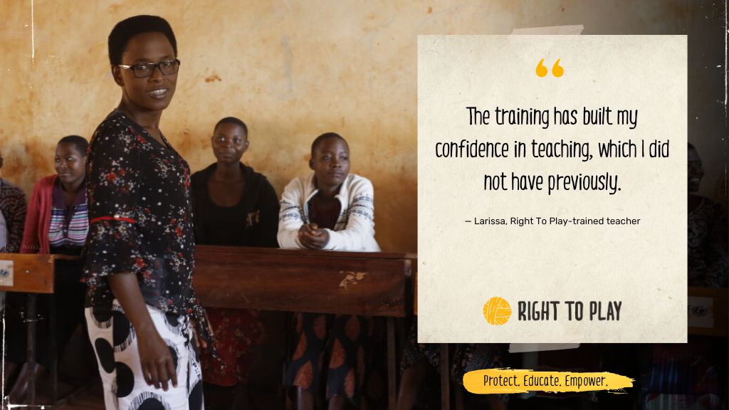 Larissa has been living as a refugee in Tanzania for eight years. There was a time when she didn’t feel fulfilled in her job as a teacher there, but since she attended Right To Play training, Larissa’s love of teaching has been renewed. Larissa's story: righttoplay.com/en/stories/how…