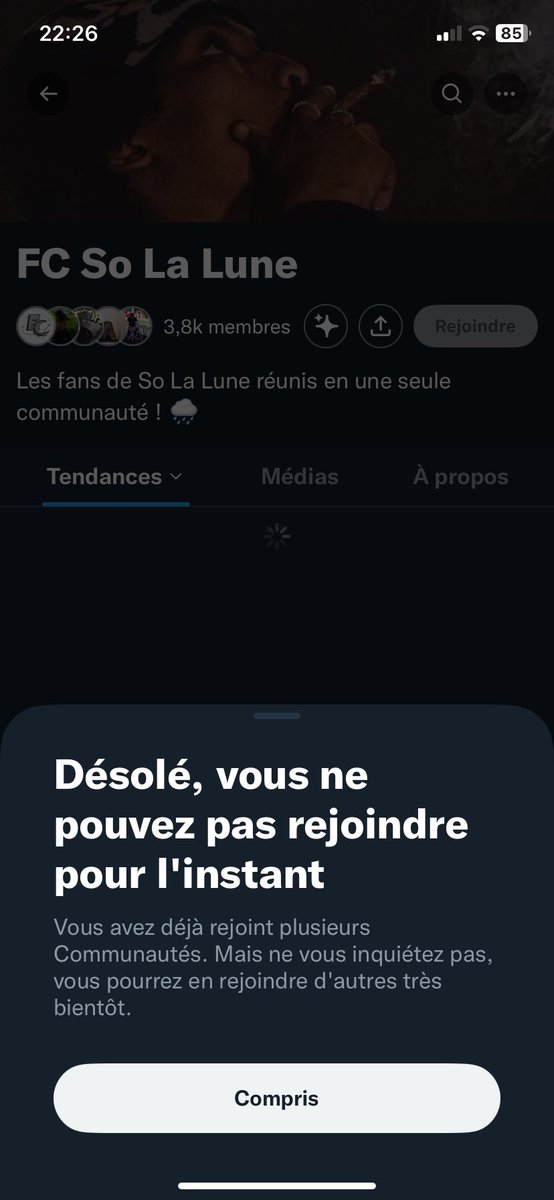 Qqn sait pk j’arrive pas a rejoindre d’autres communautés ?