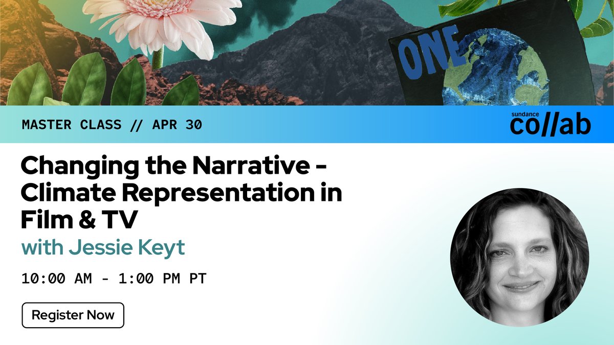 Led by writer, activist & educator Jessie Keyt, this Master Class will introduce you to multiple sub-genres of climate storytelling. Discuss the difference between writing for film & TV & learn about a variety of formats, from shorts to features. Register: bit.ly/44p6QVM