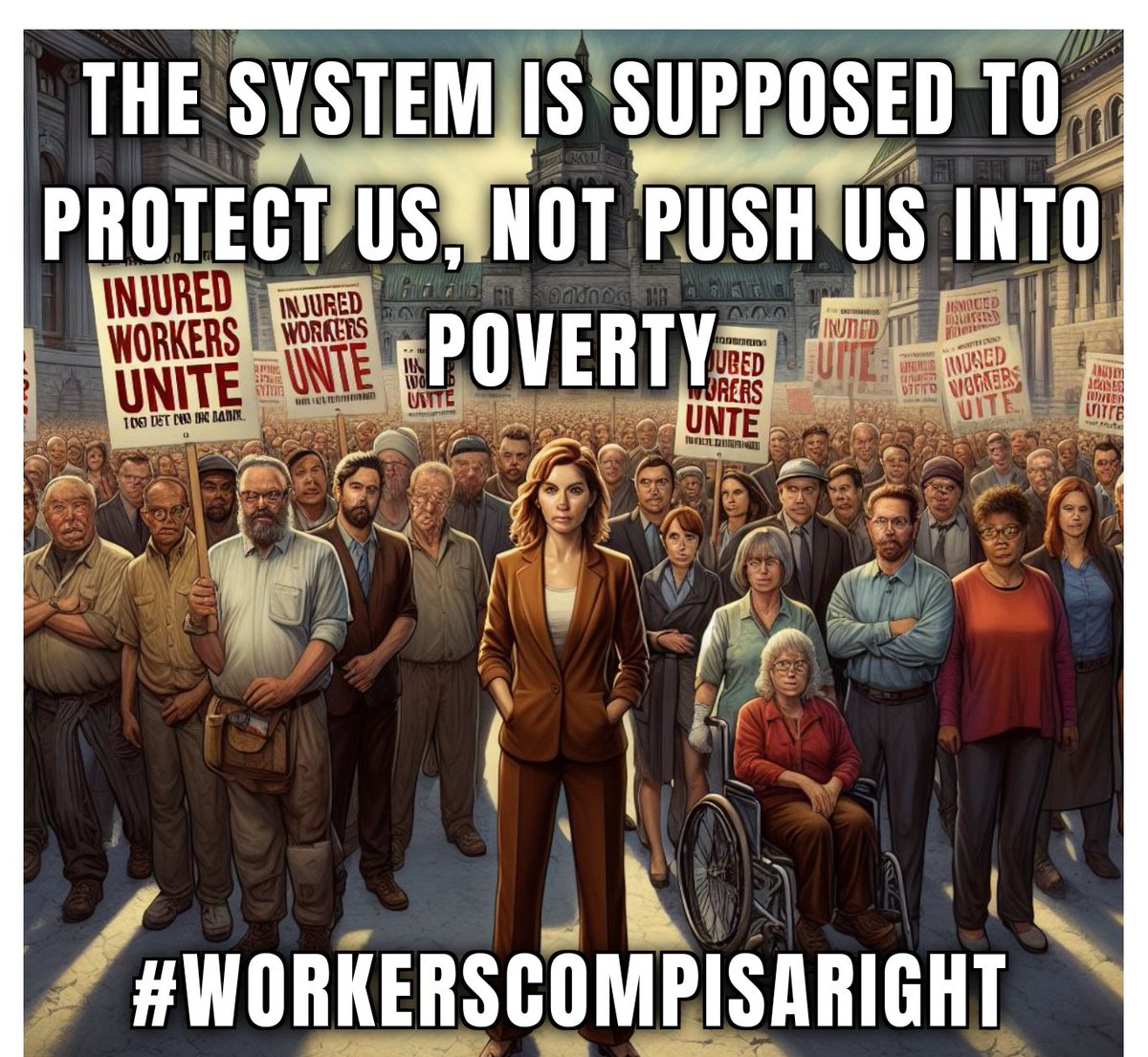 The system is supposed to protect us, not push us into poverty. 
Let's fight for fair treatment and dignity for all workers! #WorkersCompIsARight #InjuredWorkers #FairTreatment