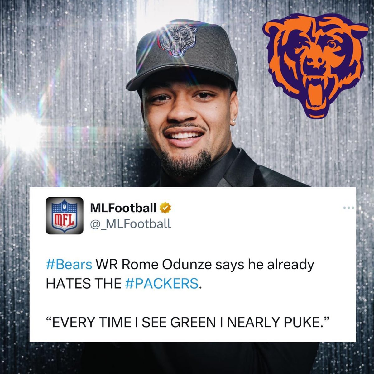Rome Odunze is fitting right into Chicago already!

#ChicagoHistory 🐻⬇️