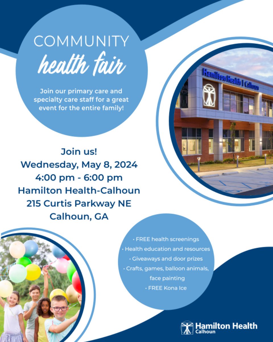 Join our primary care and specialty care staff for a great event for the entire family! • FREE health screenings • Health education • Giveaways and door prizes • Crafts, games, balloon animals, face paint • FREE Kona Ice