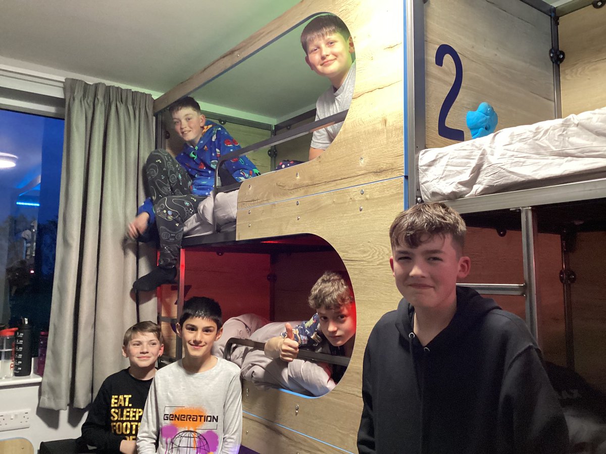 Wishing everyone back home a good night 😴. All settled into our rooms and excited for our adventures tomorrow. 🤩. We will be dreaming of raft building, challenge course, giant swing and  climbing! 🛶🧗 <a href="/MrsGilmourCPS/">Primary 7B</a> <a href="/MsMunroCPS/">Primary 7</a>