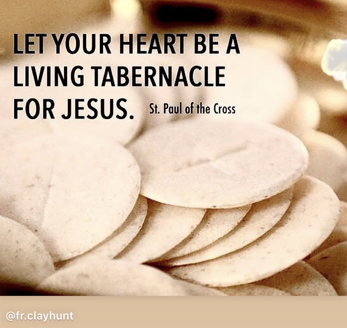 💕💕💕

Let us be “living tabernacles” for Jesus! 

#CatholicTwitter