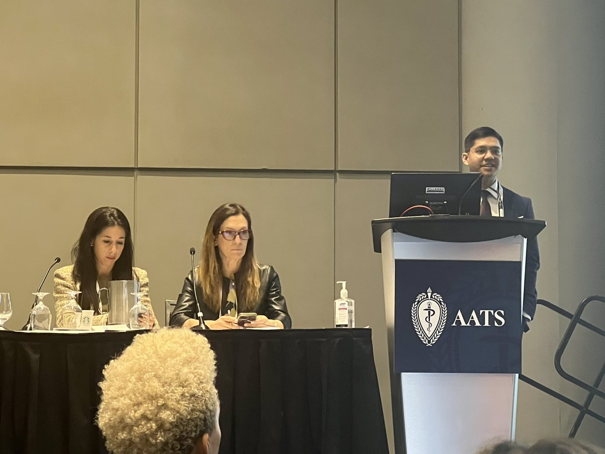 Great session on diversity moderated by @WomenInThoracic @maraantonoff and @Daniela_Molena (As well as our @YaleMed student @AAcunaHigaki presenting his work) #AATS2024