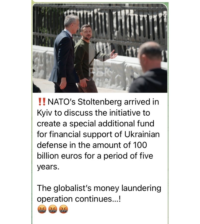 Warmonger Stoleberg in Kyiv 🤮