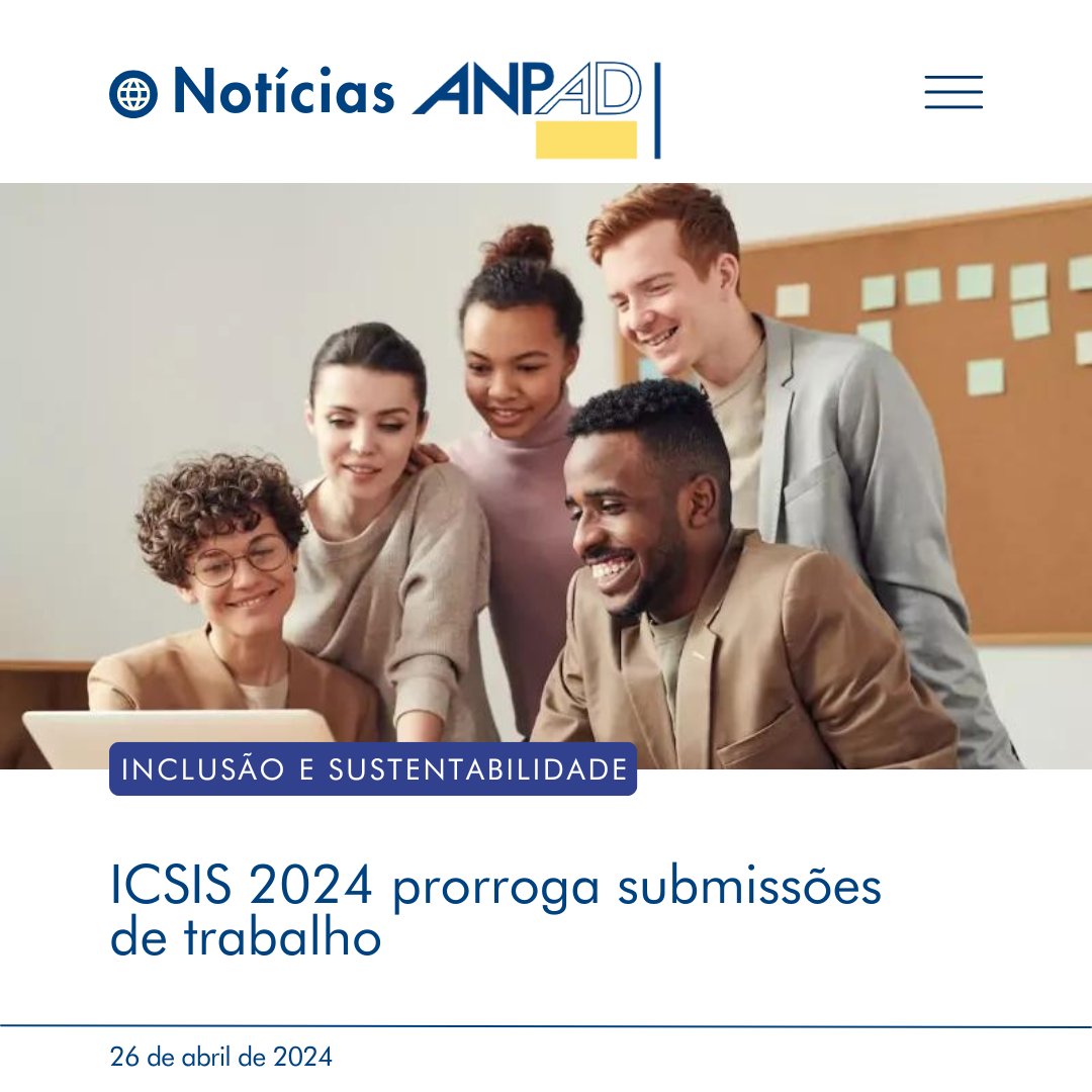 O prazo de submissão de trabalhos para o ICSIS 2024 foi estendido até 05 de maio! Não perca a chance de participar deste evento pioneiro que acontecerá de 24 a 27 de junho de 2024, em Itajaí/SC, na Universidade do Vale do Itajaí (Univali).
Saiba mais: mla.bs/9bb2c15c