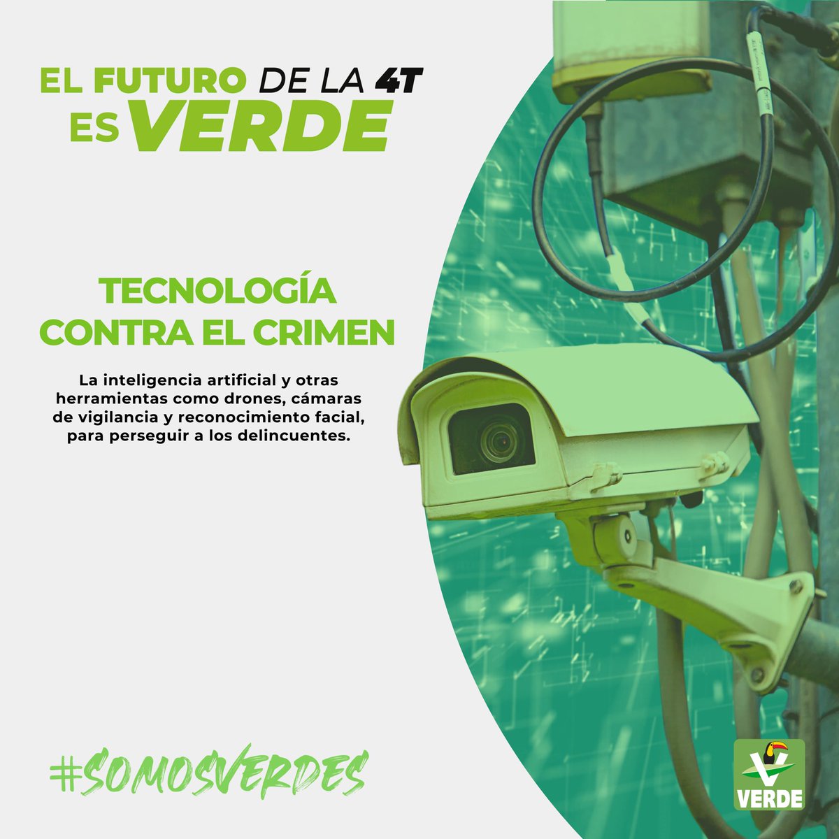 La inteligencia artificial, y otras herramientas tecnológicas como drones y cámaras de reconocimiento facial, entre otras, pueden ser nuestros grandes aliados contra la delincuencia. ¡Conoce nuestras #PropuestasVerdes2024! #TecnologíaContraCrimen #SomosVerdes #VotaVerde…