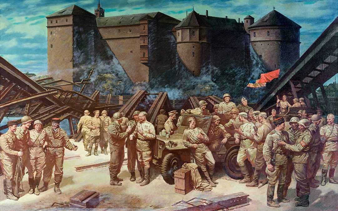 'Meeting on the Elbe on April 25, 1945 in the city of Torgau', painting by Alexander Kapitonovich Sytov, 1985
#art
#ArteYArt