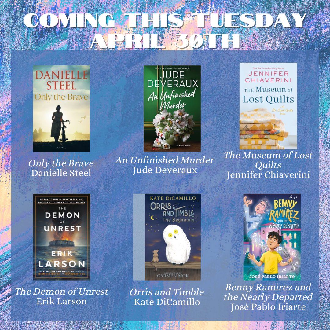 Happy New Book Tuesday! Today's new releases includes a new nonfiction book by Erik Larson! #CMCL #librarylove #NewBookTuesday