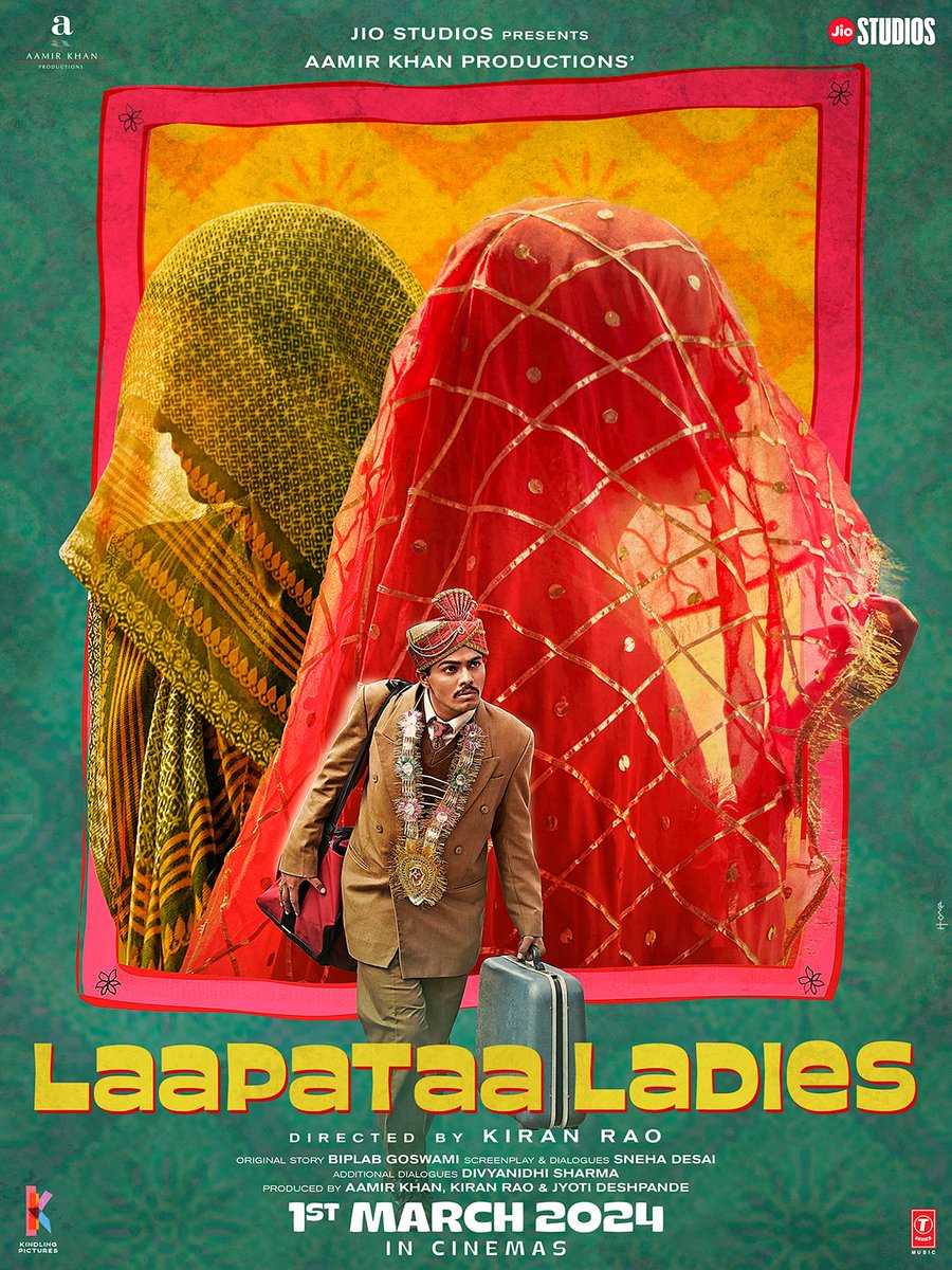 #LaapataaLadies  ( 2024 - Hindi )
Comedy Drama
Netflix 💻

A heartwarming feel gud movie which 
comment upon multiple social issues.
Good character representation . 

Best Bollywood Movie after #12thFail 

WORTH 

4 / 5 ⭐