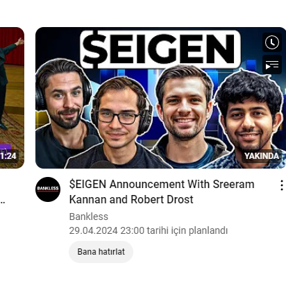 Yine de izleyecem. Alanlar adına içim buruk şekilde :D #eigenlayer #airdrop