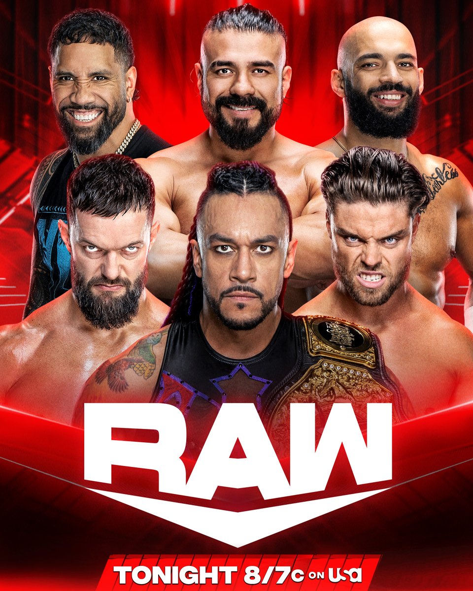 Jey Uso, @AndradeElIdolo & @KingRicochet team up to take on World Heavyweight Champion @ArcherOfInfamy, @FinnBalor & @jd_mcdonagh of The Judgment Day in a Six-Man Tag Team Match TONIGHT on #WWERaw! 

📺 8/7c on @USANetwork