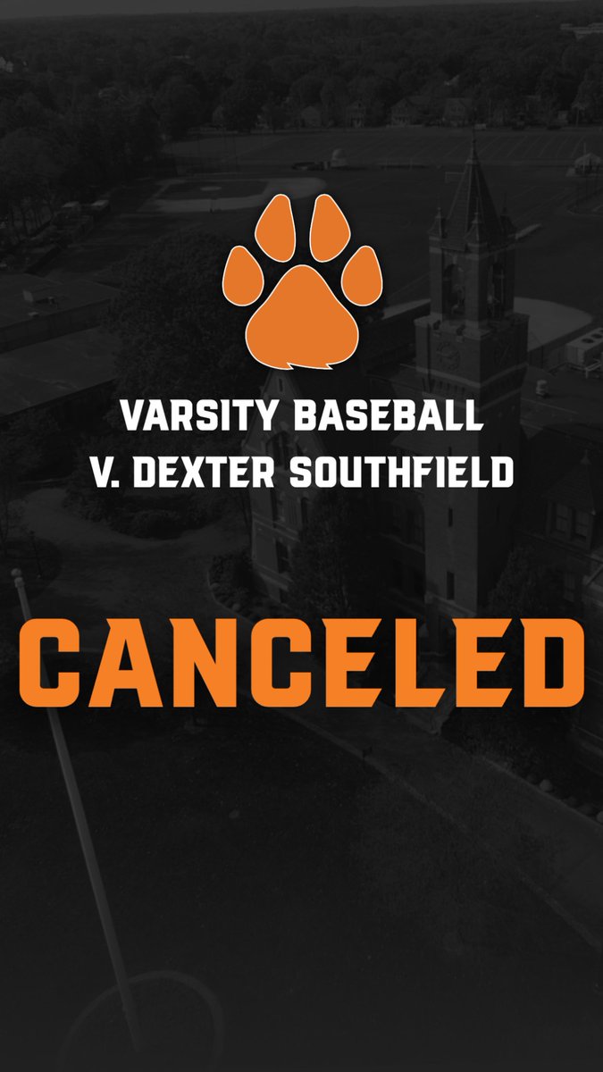 Today's Varsity Baseball game v. Dexter Southfield is CANCELED.