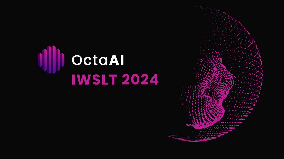 OctaAI - Ushering in the revolution in AI research 🧠

We are pleased to announce that our AI research team has submitted a research paper and a trained model for evaluation for the annual scientific conference @iwslt  IWSLT 2024.

We believe our contribution will help propel the