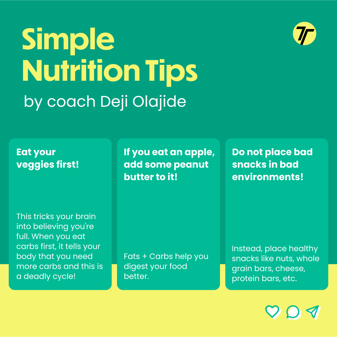 Do you want to have a better relationship with food? Check out these three simple #tips by coach @dejiolajide_👇
ow.ly/6zCa50Rbiia
#nutrition #healthyeating #healthyliving #healthyhabits #nutritioncoach #personaltrainer #healthandfitness #fitnessandnutrition