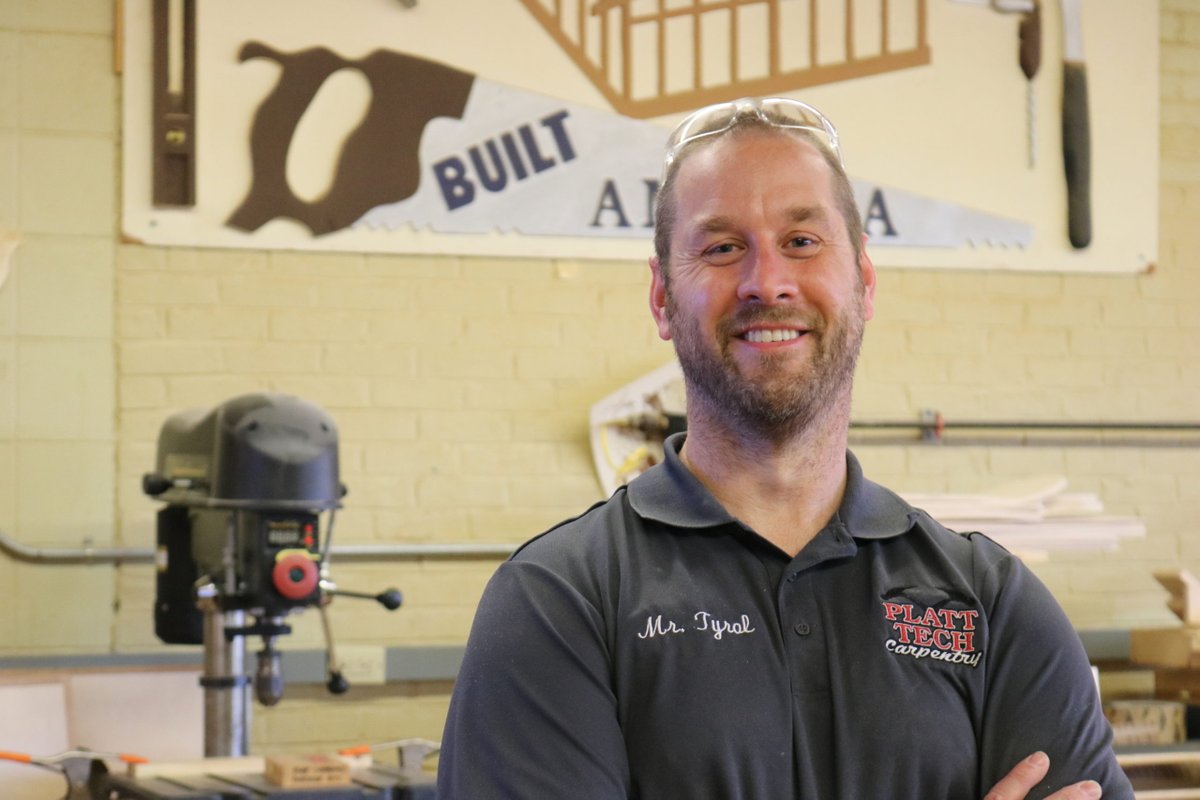 Congrats to Mr. Tyrol, Platt Tech #Carpentry DH, who was selected as a Claes Nobel Educator of Distinction by the National Society of High School Scholars (@nshss) an honor that recognizes exemplary educators whose passion and devotion inspire students to grow and develop! 👏