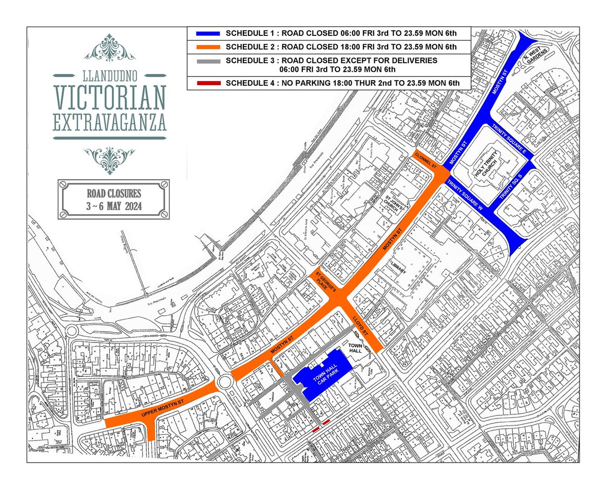 The #LlandudnoVictorianExtravaganza and #LlandudnoTransportFestival are this weekend 🚂 If travelling into the area, make sure to familiarise yourself with the road closures* #Llandudno | *Information provided by the event organiser