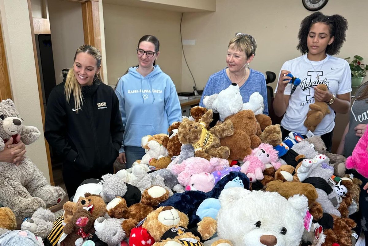 In honor of April being National Awareness of Violence Against Children Month, we delivered our collection of stuffed animals donated at our Teddy Bear Toss game earlier this year to the staff and volunteers of the CASA program. #GoVandals