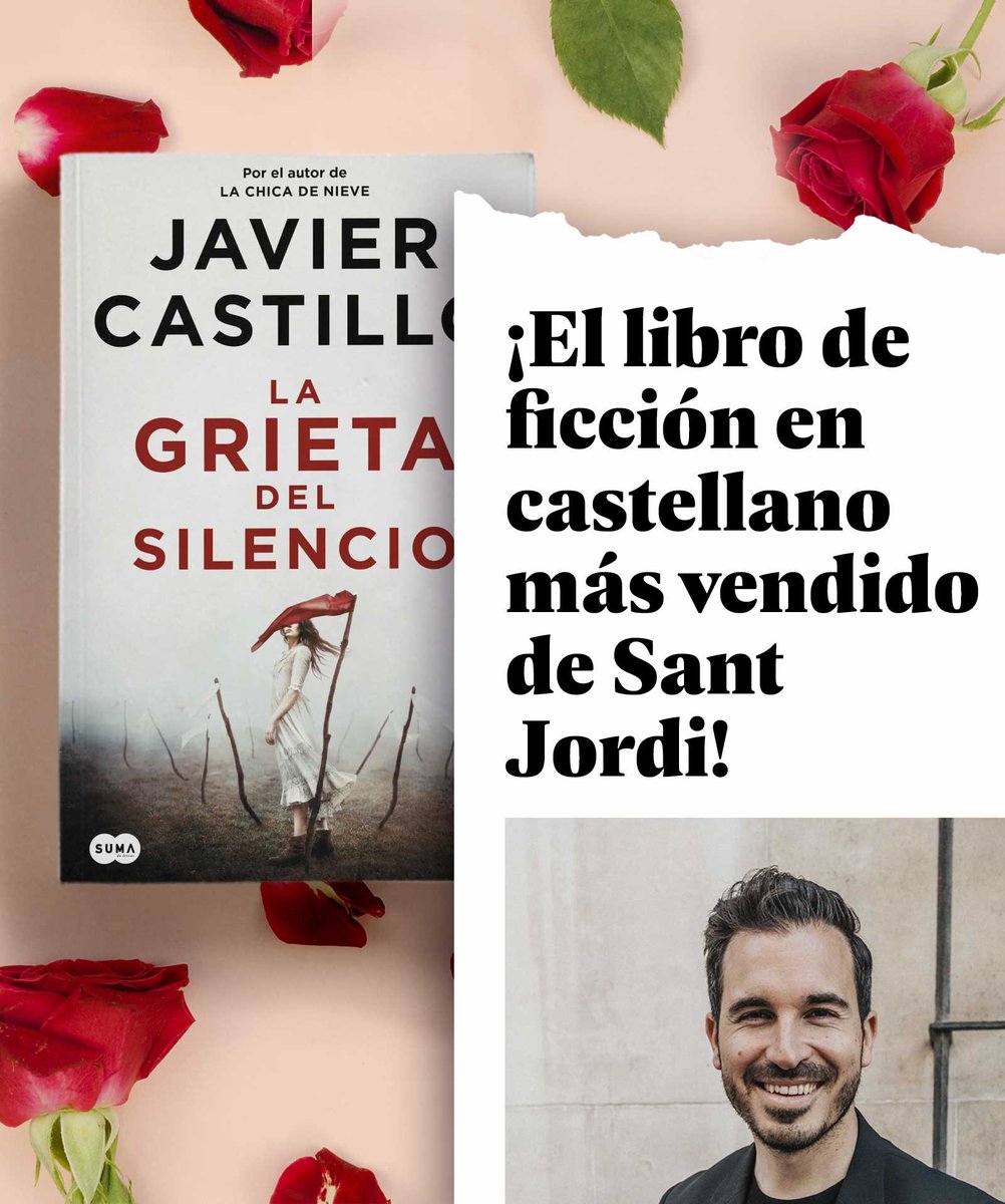 ¡«La grieta del silencio», libro de ficción en castellano más vendido este #SantJordi! Enhorabuena, Javier Locura... o sea, @JavierCordura 😉. Todas esas colas han merecido la pena. 💥 bit.ly/3U0j4zl