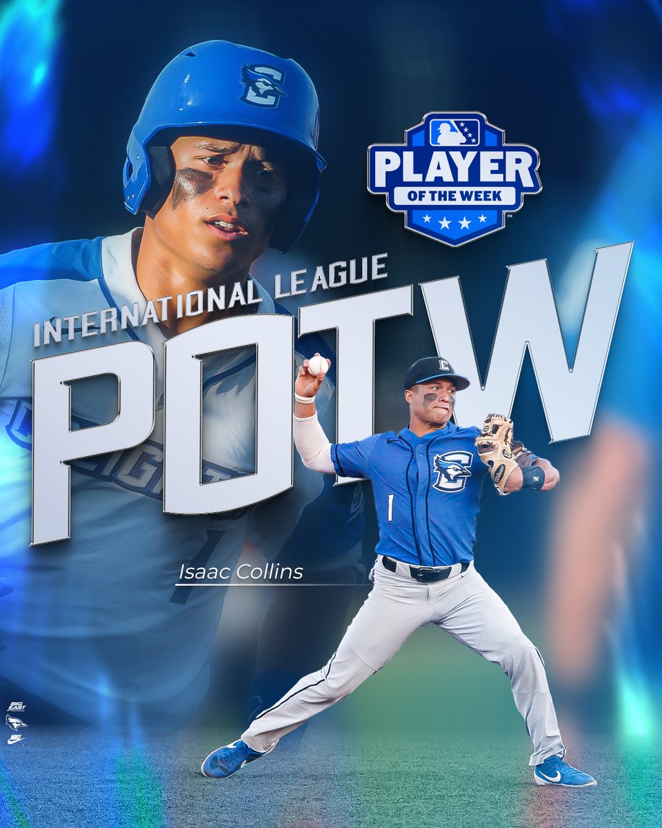 Congratulations to Isaac Collins '19 on being this week's International League Player of the Week!

#GoJays x @MiLB | @IsaacCollins10