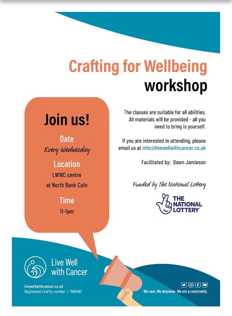 At this Weds #craftingforwellbeing Dawn will be teaching you how to make #macrame feathers 🪶 These sessions are free to anyone affected by #cancer. No booking is required just pop in for a couple of hours of crafting, chat and coffee. A warm welcome is always guaranteed