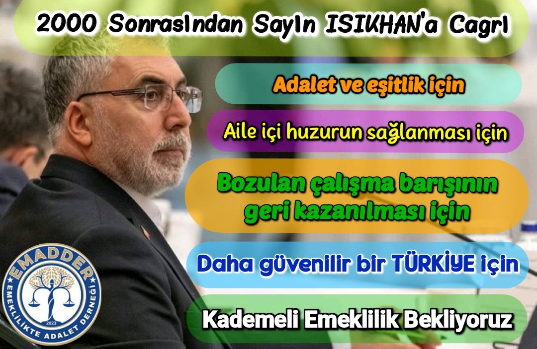 @isikhanvedat #KademeTalepDeğilHaktır Sayın bakanım @isikhanvedat 

#EmadderMecliste