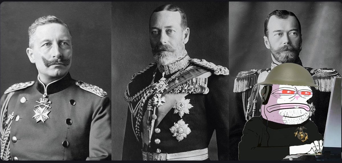 you're telling me 
king george
kaiser wilhelm
tsar nicholas 
of WW1

WERE RELATED??!?!?