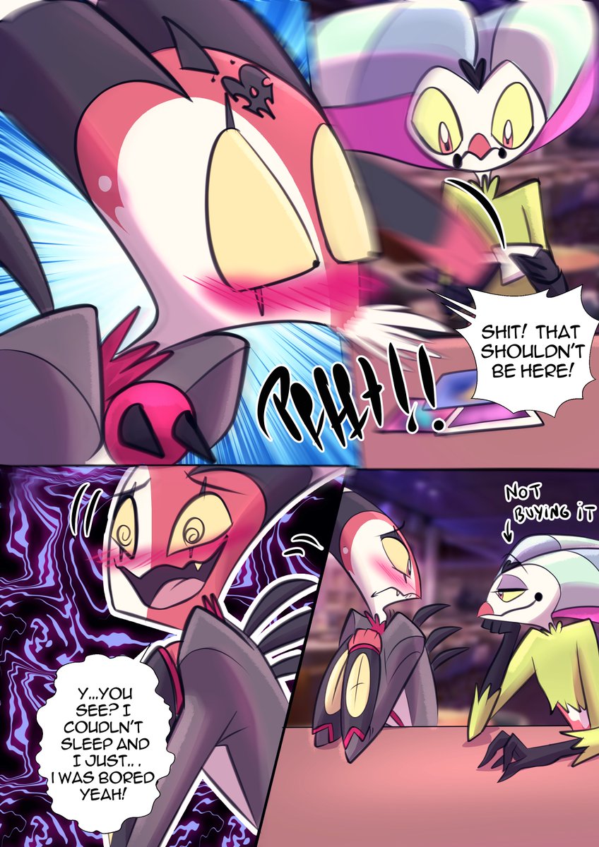 Heart to Heart page 6/15 
You know next comic is going to be about Blitz taking that picture, right?
#helluvaboss #helluvabossfanart #blitz #fizz #BlitzFizz