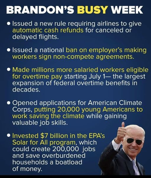 WHILE TRUMPS CROOKED CRIMINAL ASS WAS ON TRIAL SNOOZING BIDEN DID THIS!