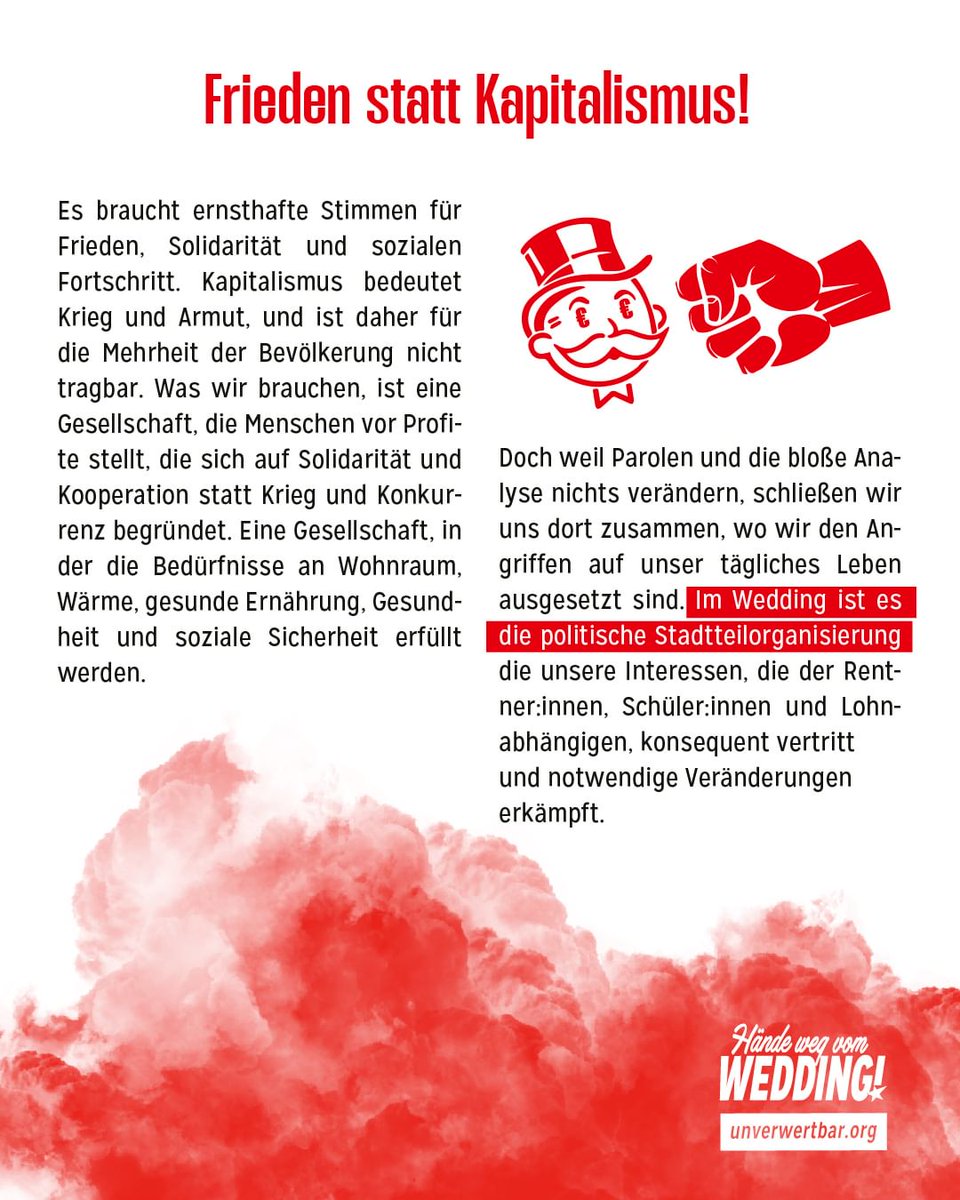 Nein zur Armutsampel und rechten Lügen!

Den kompletten Aufruf findet ihr auch auf unserer Website!

🎭 Theater-Performance der Gruppe S.K.E.T. (Theater X) ab 18 Uhr

4/4

#b3004 #Wedding65