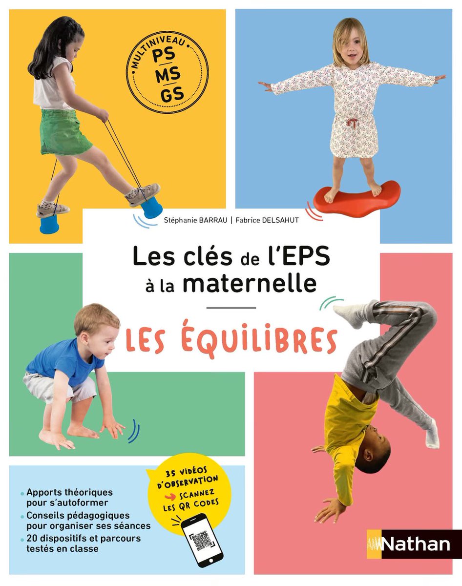 JacquesBrouleau's tweet photo. Aujourd’hui sort le livre de @DelsahutFabrice Maître de conférences à l’INSPÉ Paris-Sorbonne, et de @BarrauSteph DEA de l’@EcMatRenaudot ! Le fruit d’un long travail sur : « LES ÉQUILIBRES ». Un ouvrage déjà indispensable pour favoriser la motricité dès la maternelle. 👏👏👏! https://t.co/BMcL6ZZCCf