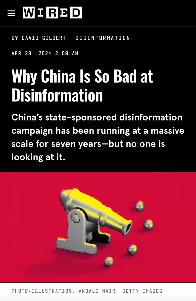Clearly we can’t all be as good as these Western “democracies” at disinformation. China still has much to learn.