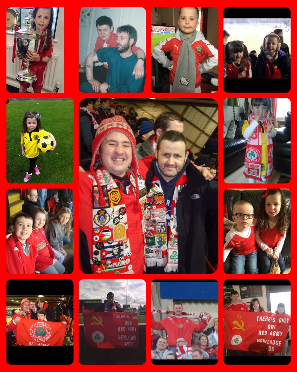 I can't even believe I posting this given the state of me in the main pic. But this what Cliftonville is about, Family. Me, son, daughter, wife, brother, 2 nephews, 2 nieces and few mates in them pics.