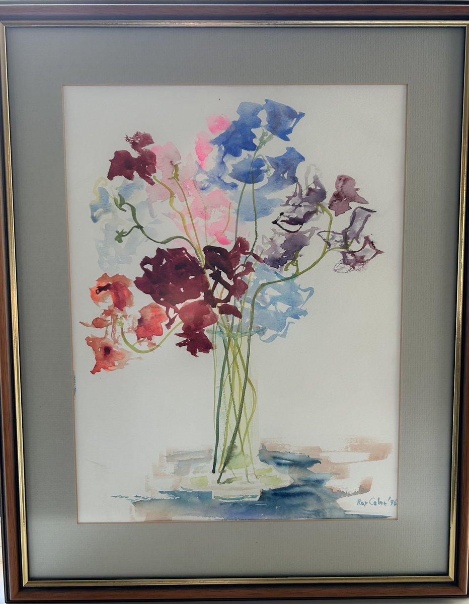 Had a tear in my eye reading Professor Sir Roy Calne’s obituary in this weeks BMJ While I only spent 6 months working for Prof, he has had a huge impact on my career. He gave me this painting of sweet peas when I left Cambridge - will always cherish it Rest in peace Prof 😢
