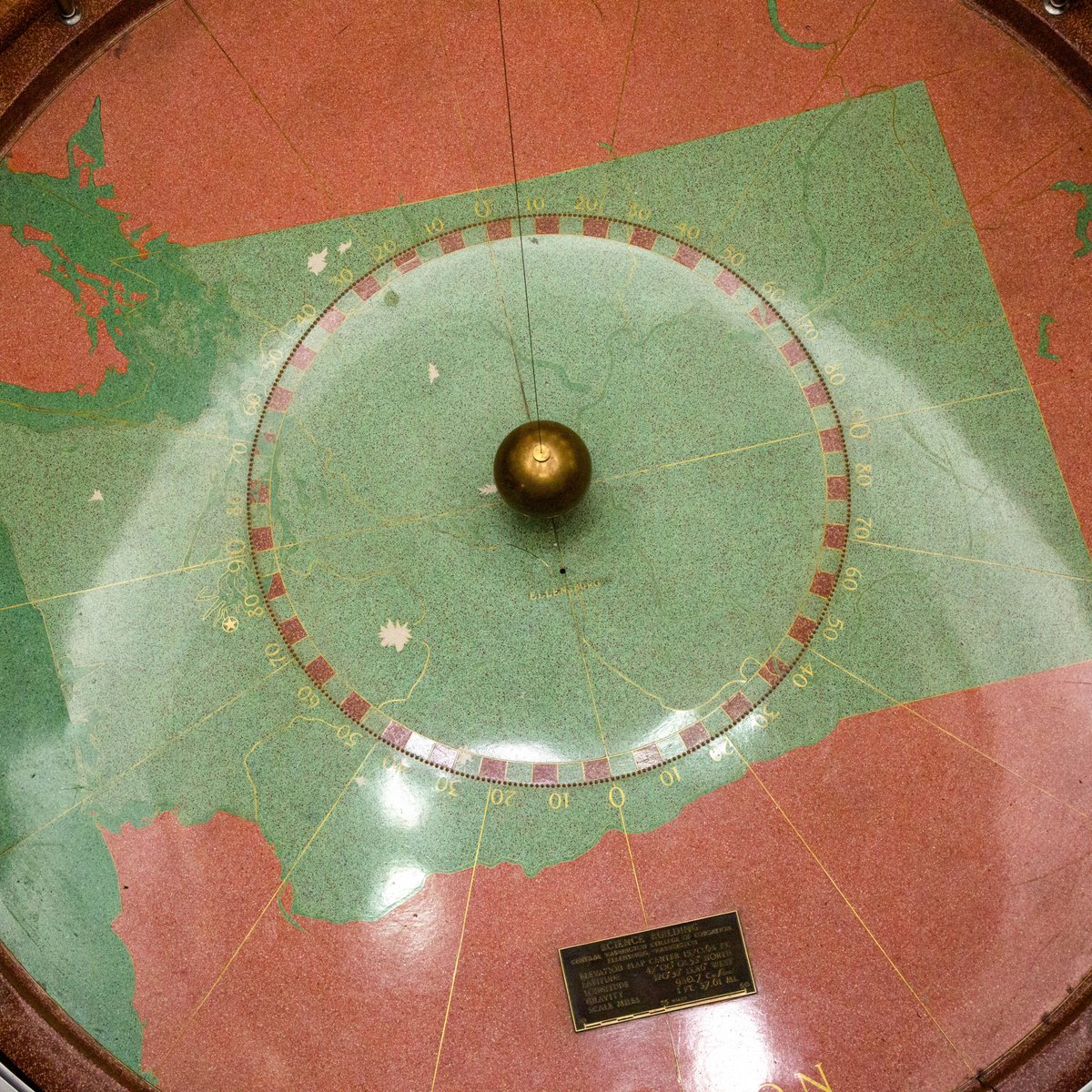 Remembering the CWU's iconic pendulum! ⏳🏛️ A Foucault pendulum demonstrates the earth’s rotation by constantly changing direction of its apparent swing. Since 2004, CWU's Physics Students aimed to revive this iconic symbol.