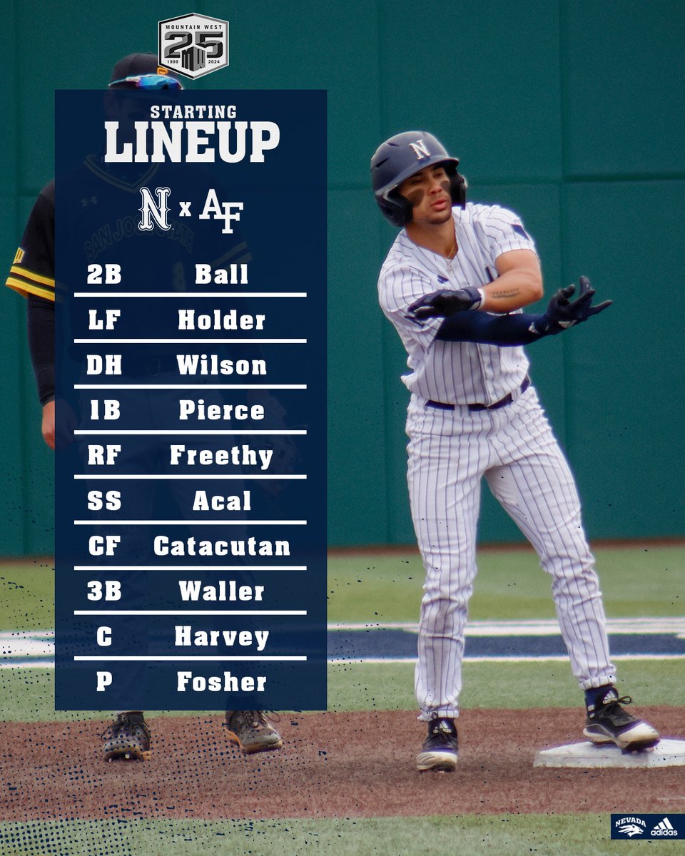 Nevada goes for its fourth rubber-game W of the MW season at Air Force! First pitch in 10 minutes! 📺 Mountain West Network bit.ly/3Qkx7i8 📻 KPLY 630 AM/The Varsity Network bit.ly/3wjCnvp 📊 bit.ly/3R60wtR #BattleBorn