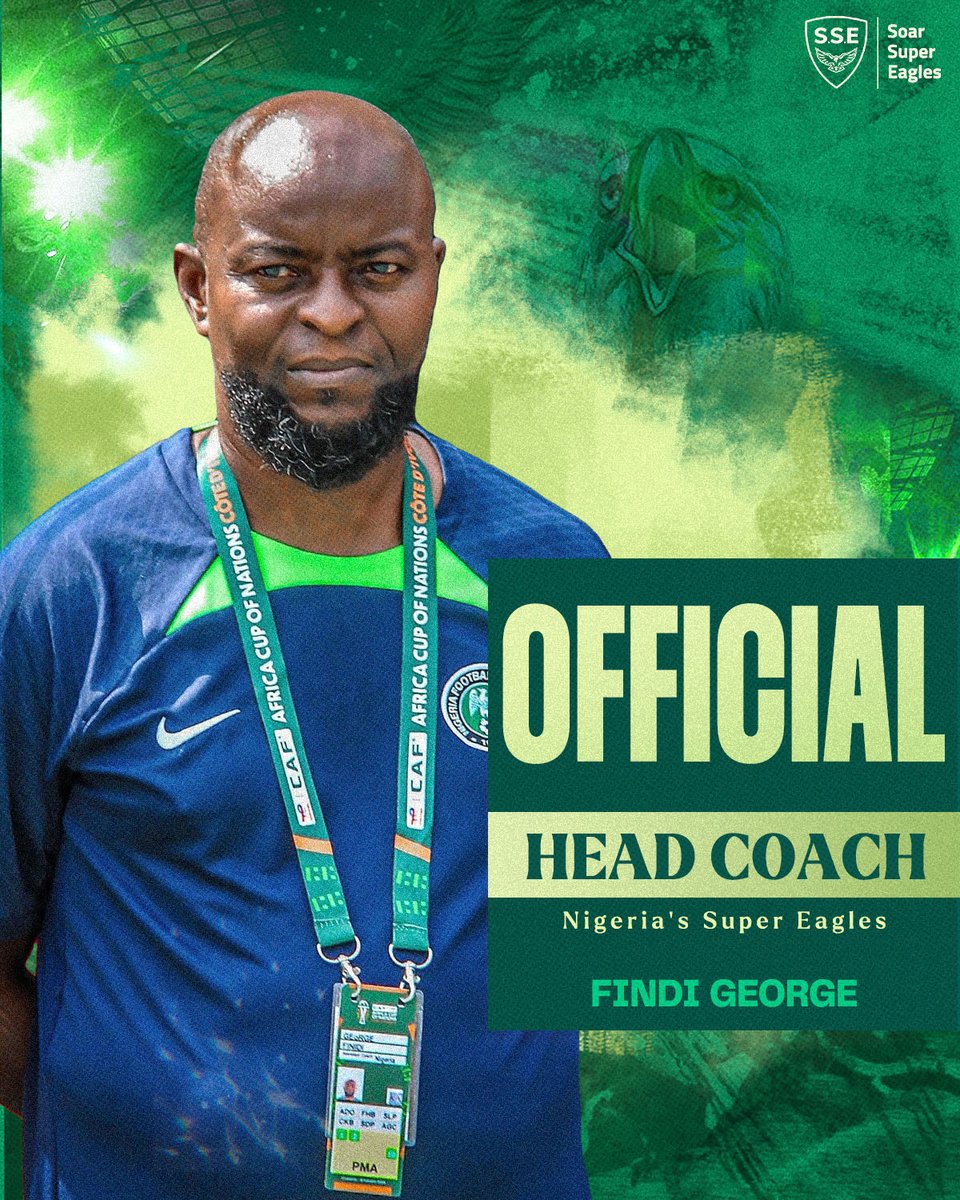 OFFICIAL: Nigeria appoint Finidi George as Super Eagles head coach 🟢⚪
