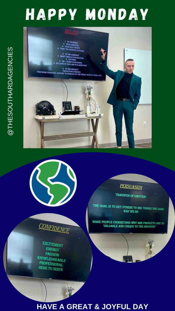 SouthardAgency's tweet photo. Belief, Confidence and Persuasion 👏🏻 🌎 #mondayfire #southardbombs #globelifelifestyle #thesouthardagencies #utah #globelife #libertynationaldivision #whatisyourwhy #wearehiring #letsgrow https://t.co/bkd6JMbzWi