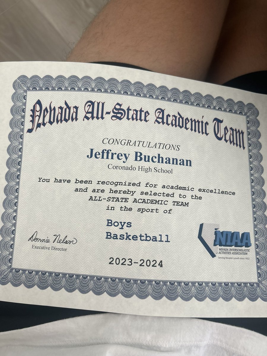 Proud to be on the All state academic team for Nevada basketball 🙏🏼 @Coronadohoops