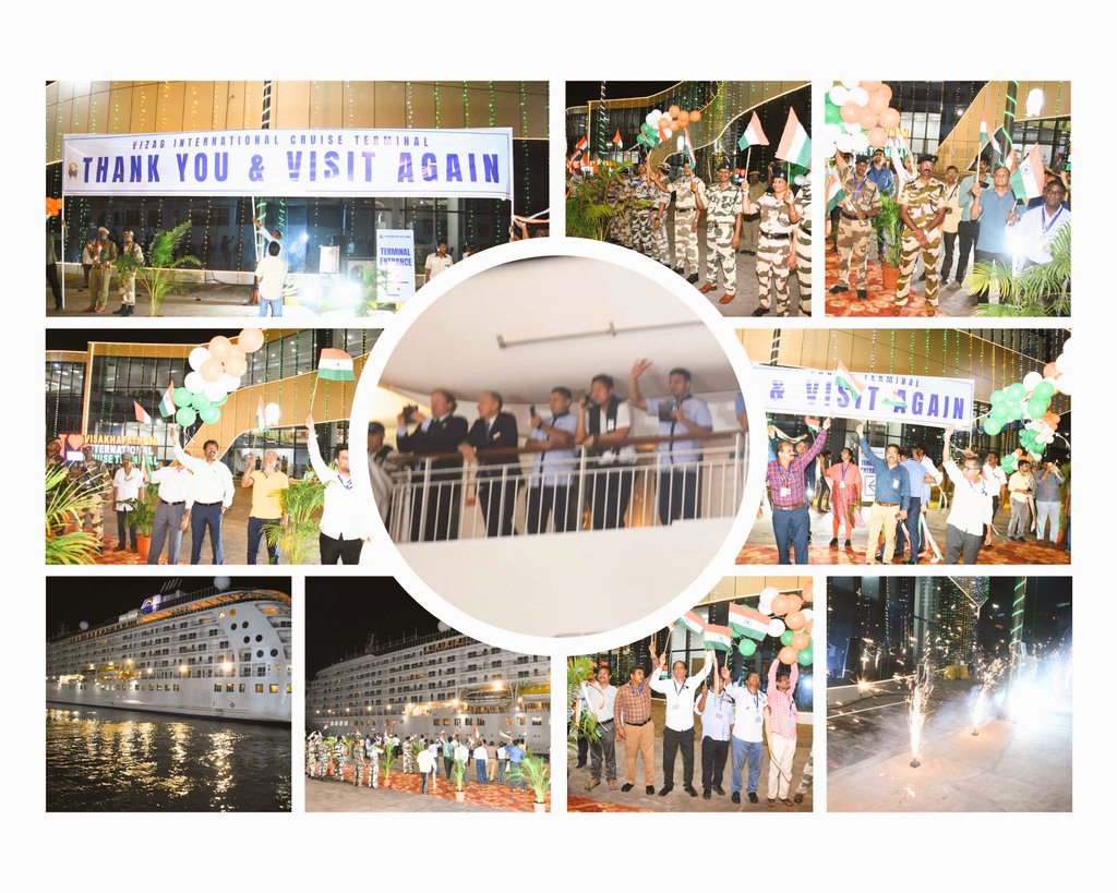 Visakhapatnam Port Authority have given a remarkable #SeeOff to the #Tourists and Crew of International #Cruise Ship 'The World'. VPA is further Pleased to Announce to the World that it's High-Time for all the #Global Tourists to reserve their Travel to the City-Of-Destiny i.e.…