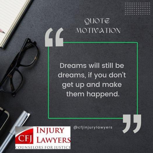 Motivation for your Monday and week to come!
Call us if you need assistance! CFJ Injury Lawyers (843)553-0007

 #personalinjurylawyer #personalinjurylaw #personalinjuryattorney #charlestonattorney #charlestonlawyer #injurylawyer #MotivationalMonday